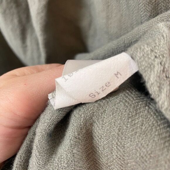 CP Shades Shirt Tunic Women's M Green Cotton Oversized Long Pockets Lagenlook - Picture 7 of 15